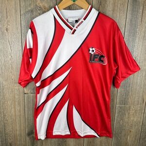 Puma Vintage IFC International Football Club Soccer Jersey Red White Mens Medium
